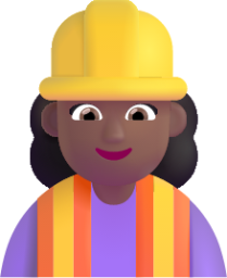 woman construction worker medium dark emoji