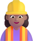 woman construction worker medium emoji