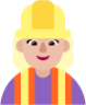 woman construction worker medium light emoji