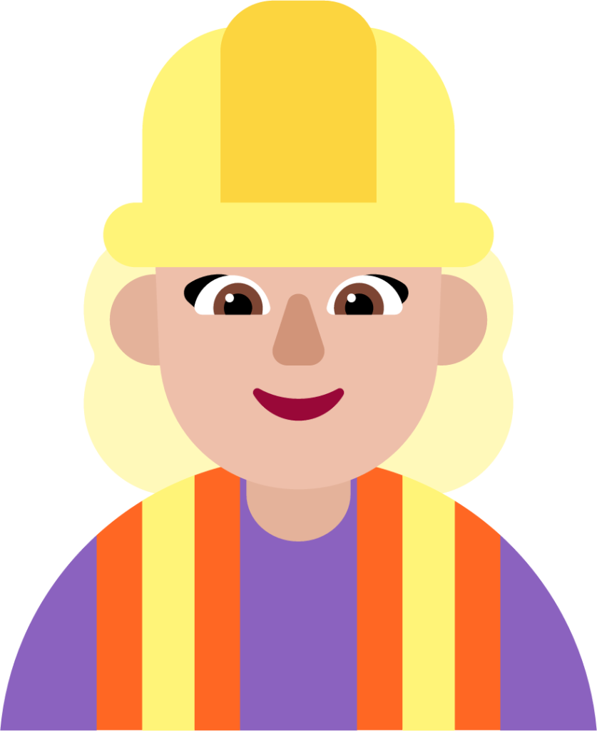 woman construction worker medium light emoji