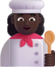 woman cook dark emoji