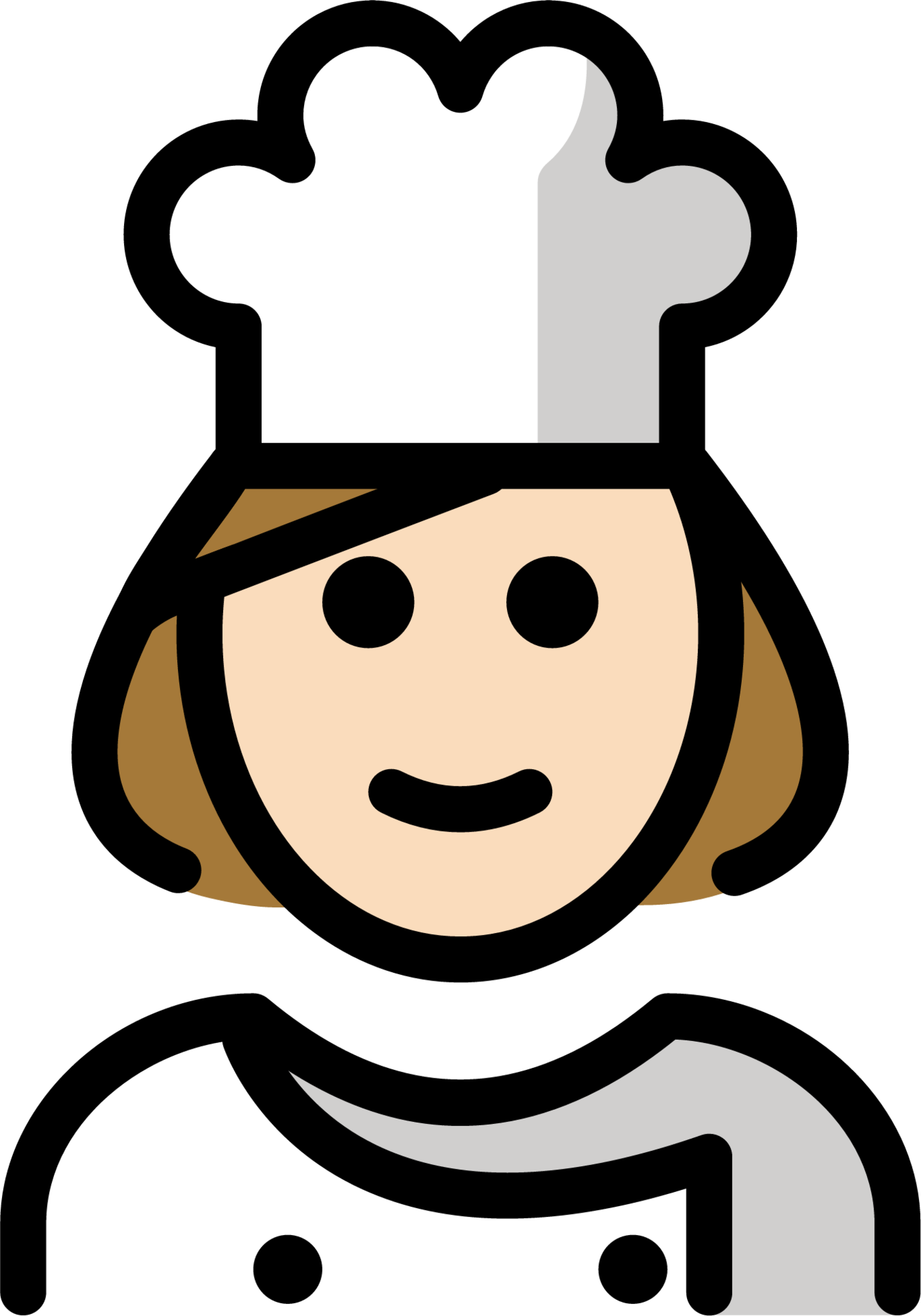 woman cook: light skin tone emoji