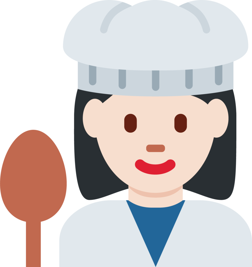 woman cook: light skin tone emoji