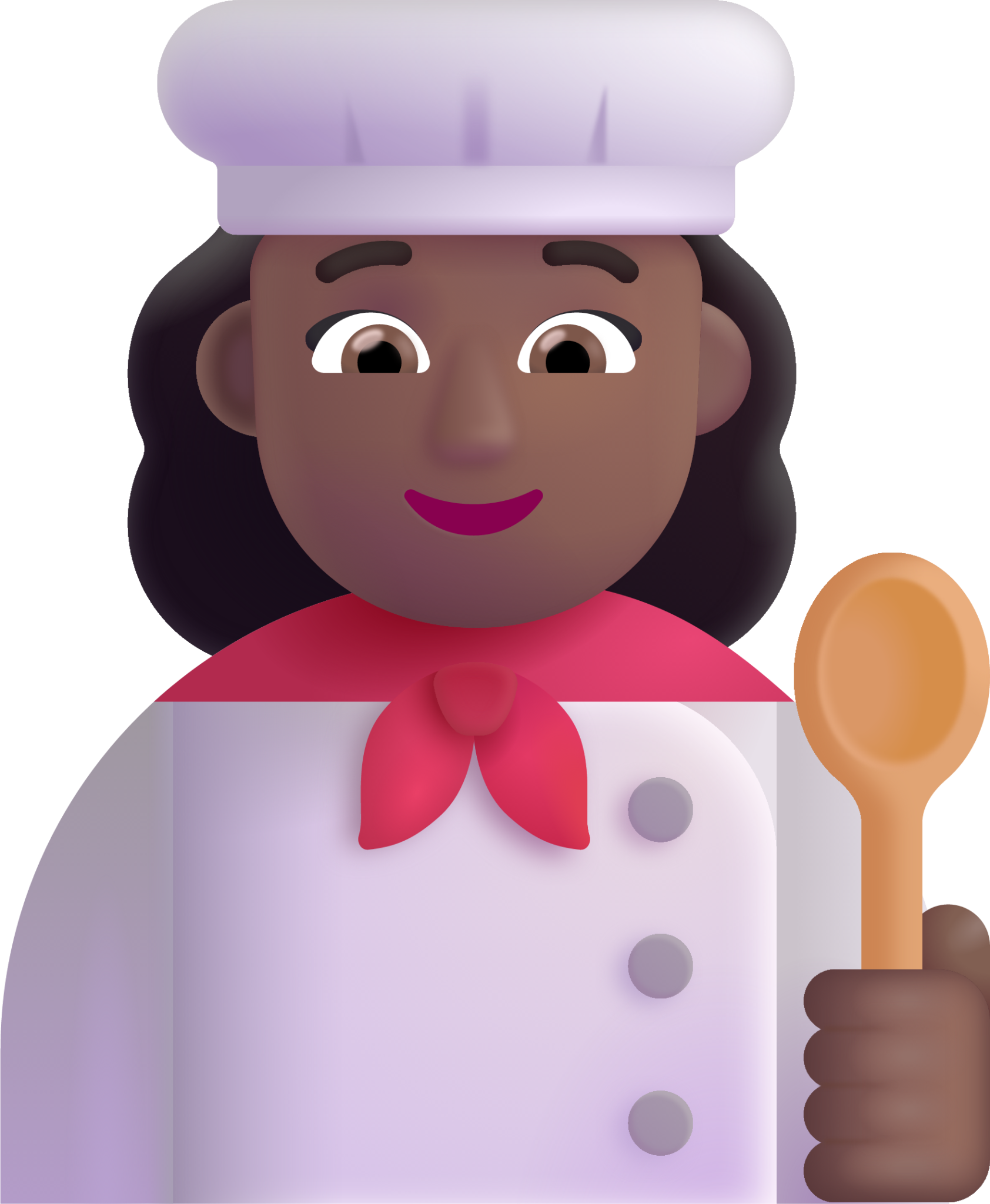 woman cook medium dark emoji