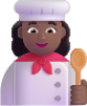 woman cook medium dark emoji