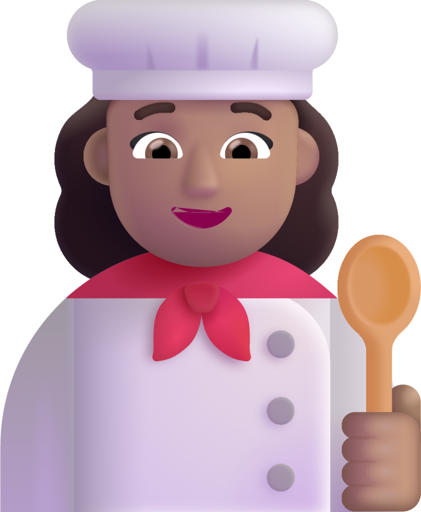 woman cook medium emoji