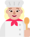 woman cook medium light emoji