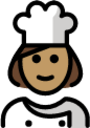 woman cook: medium skin tone emoji