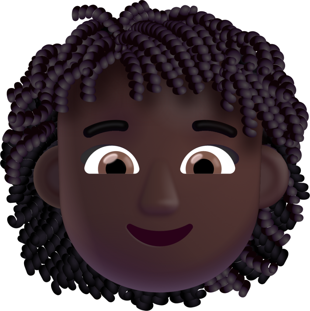 woman curly hair dark emoji