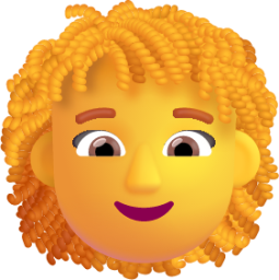 woman curly hair default emoji