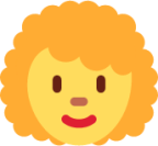 woman: curly hair emoji