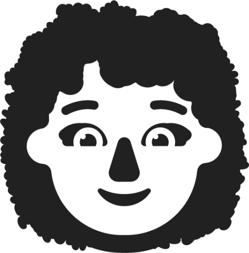 woman curly hair emoji