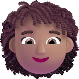woman curly hair medium emoji