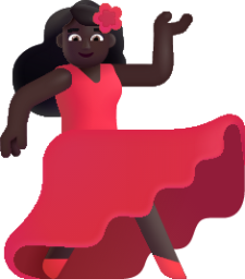 woman dancing dark emoji