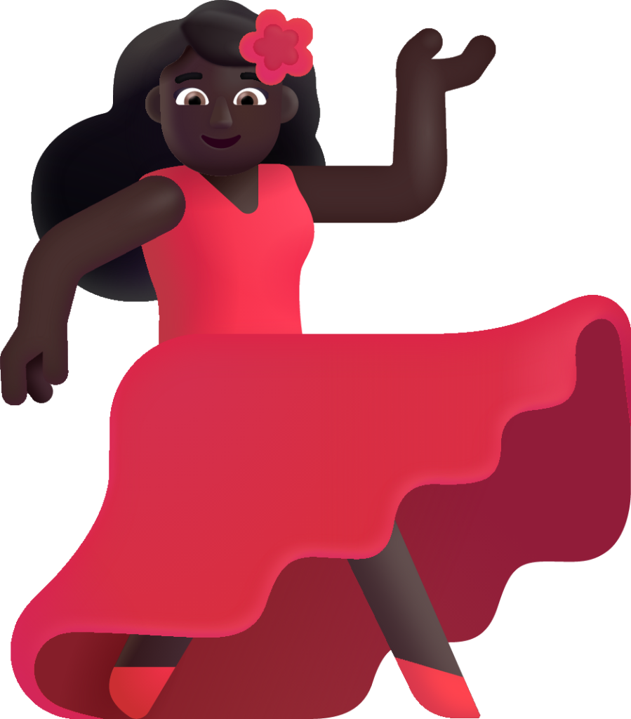 woman dancing dark emoji