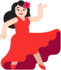 woman dancing light emoji