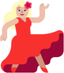 woman dancing medium light emoji