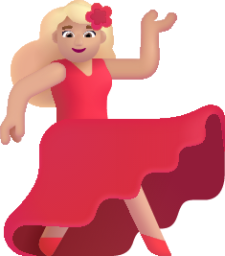 woman dancing medium light emoji
