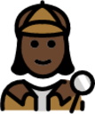 woman detective: dark skin tone emoji