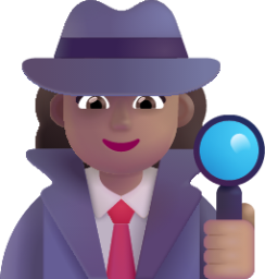 woman detective medium emoji