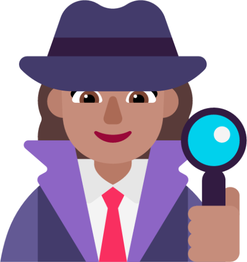 woman detective medium emoji