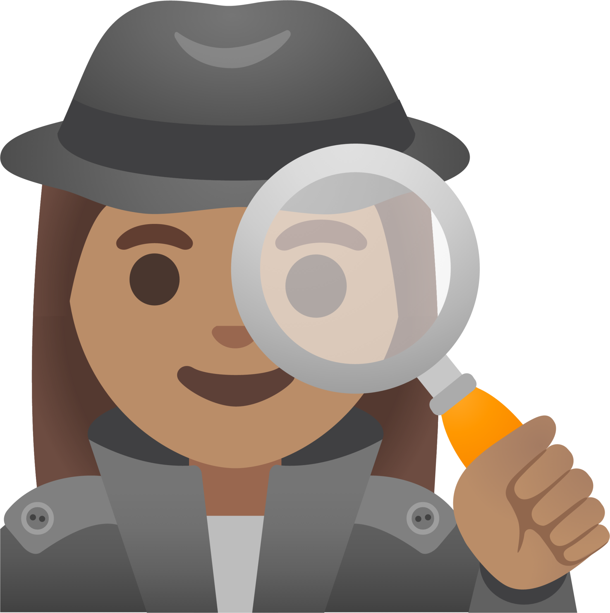 woman detective: medium skin tone emoji