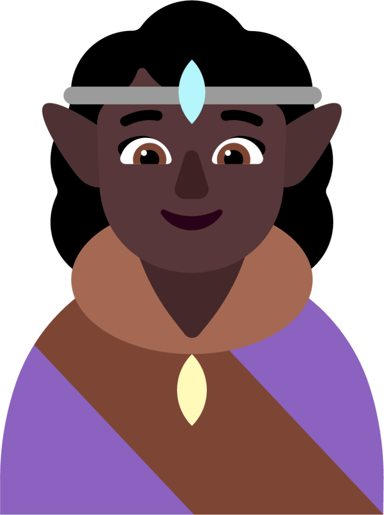 woman elf dark emoji