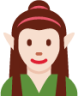 woman elf: light skin tone emoji