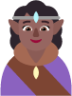 woman elf medium dark emoji