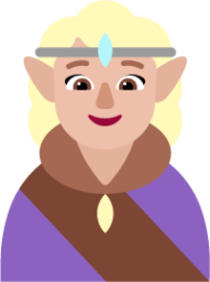 woman elf medium light emoji