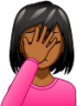 woman facepalming (brown) emoji