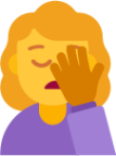 woman facepalming default emoji