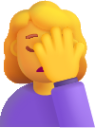 woman facepalming default emoji