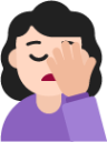 woman facepalming light emoji