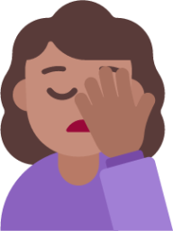woman facepalming medium emoji