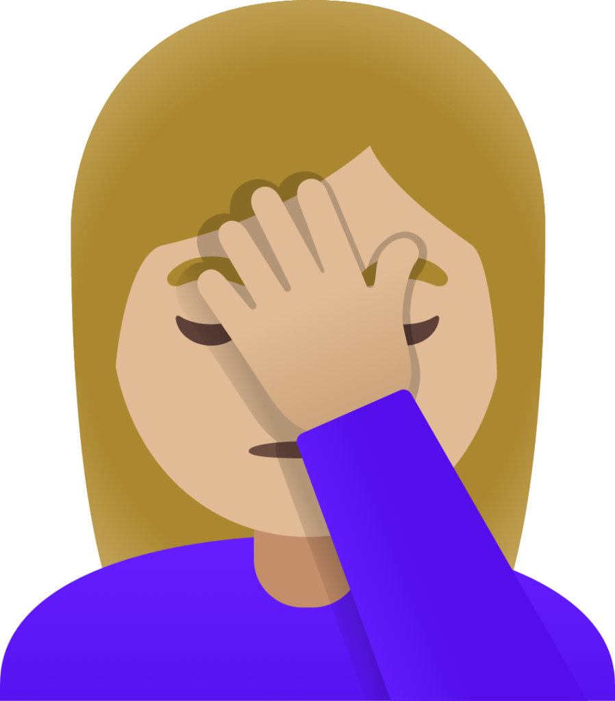 woman facepalming: medium-light skin tone emoji