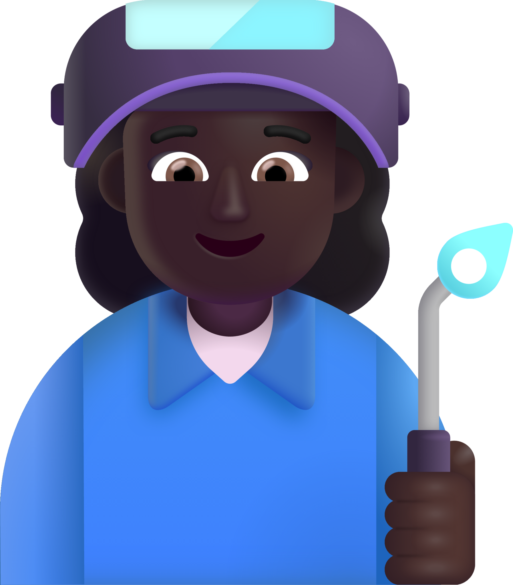 woman factory worker dark emoji