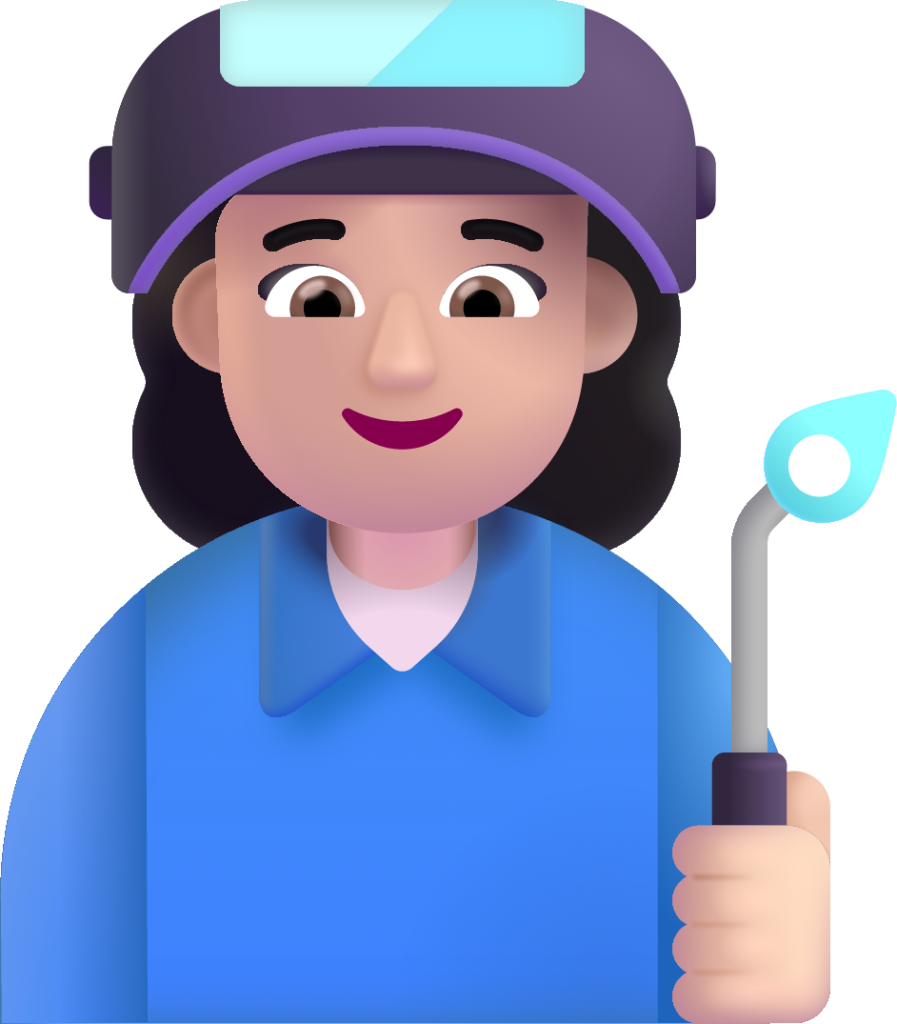 woman factory worker light emoji