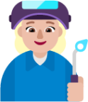 woman factory worker medium light emoji