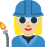 woman factory worker: medium-light skin tone emoji