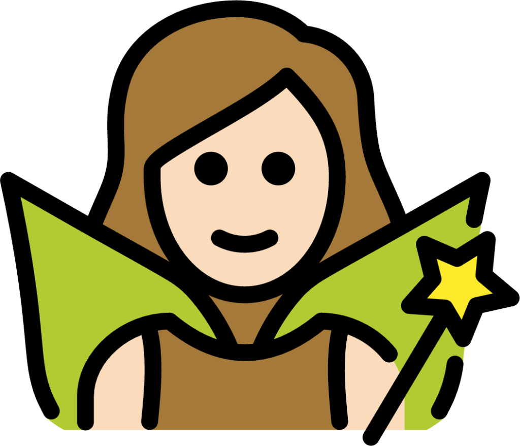 woman fairy: light skin tone emoji