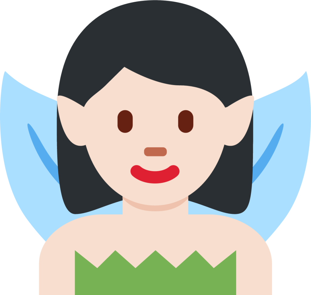 woman fairy: light skin tone emoji