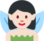 woman fairy: light skin tone emoji