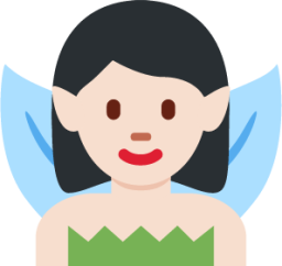 woman fairy: light skin tone emoji