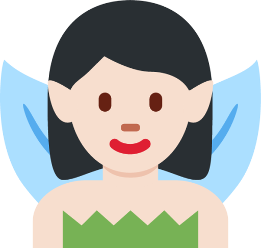 woman fairy: light skin tone emoji