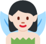 woman fairy: light skin tone emoji