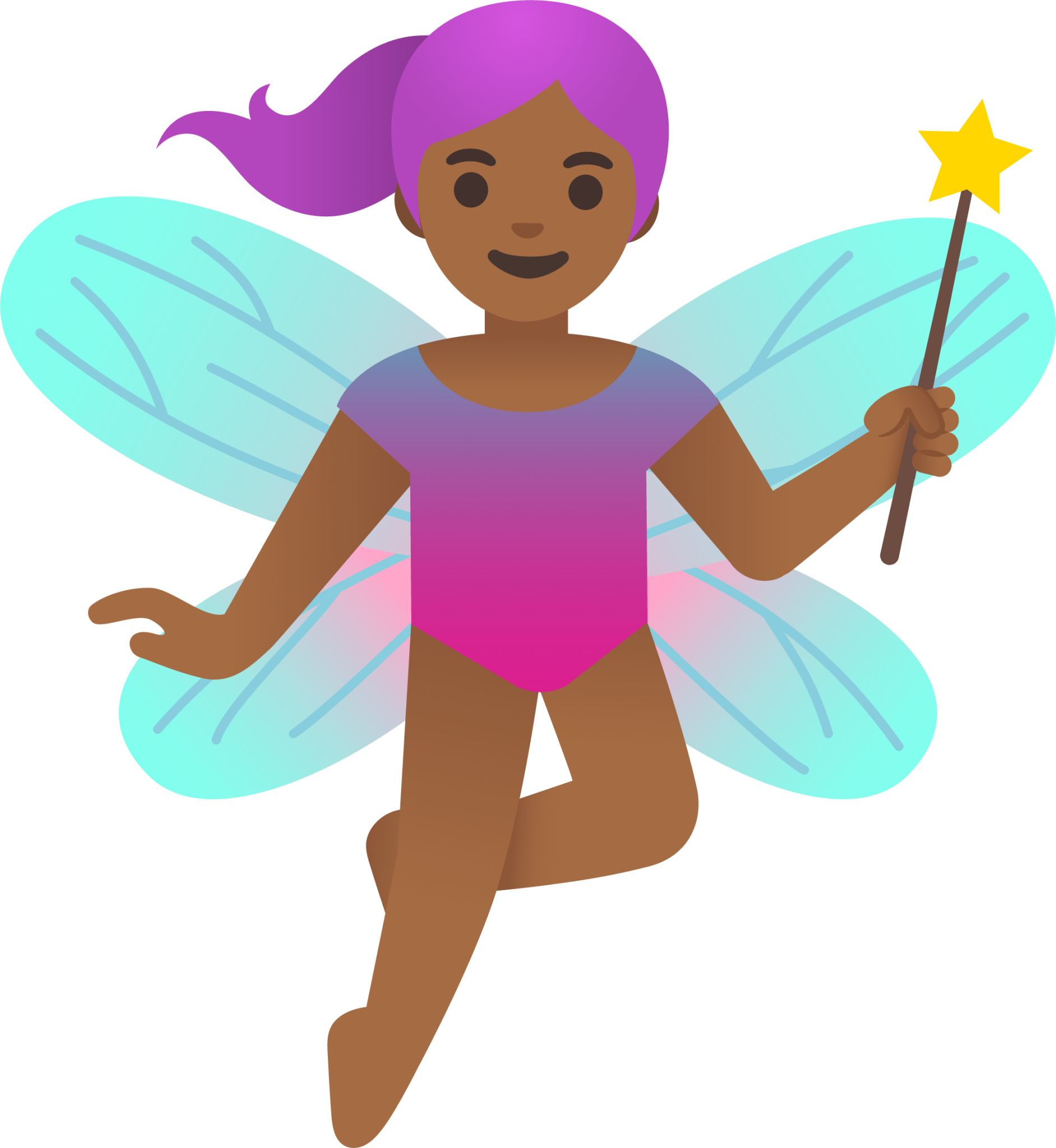 woman fairy: medium-dark skin tone emoji