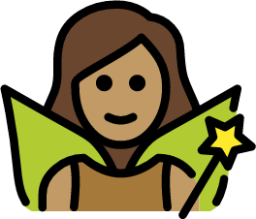 woman fairy: medium skin tone emoji