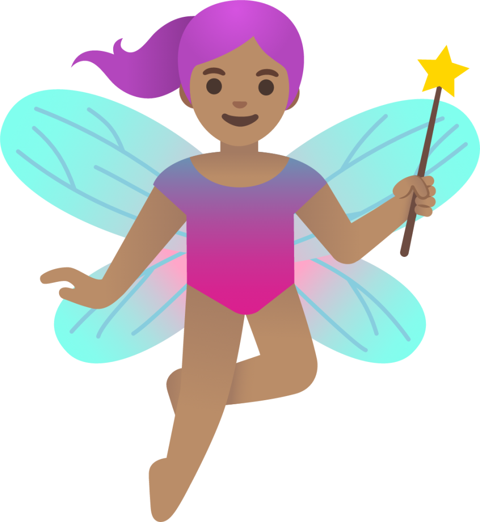 woman fairy: medium skin tone emoji