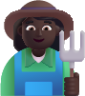 woman farmer dark emoji